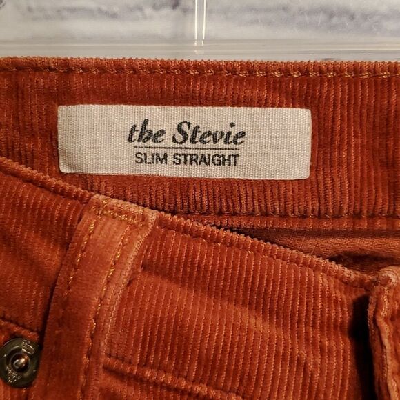 Adriano Goldschmied The Stevie slim straight orange corduroys - Picture 4 of 13